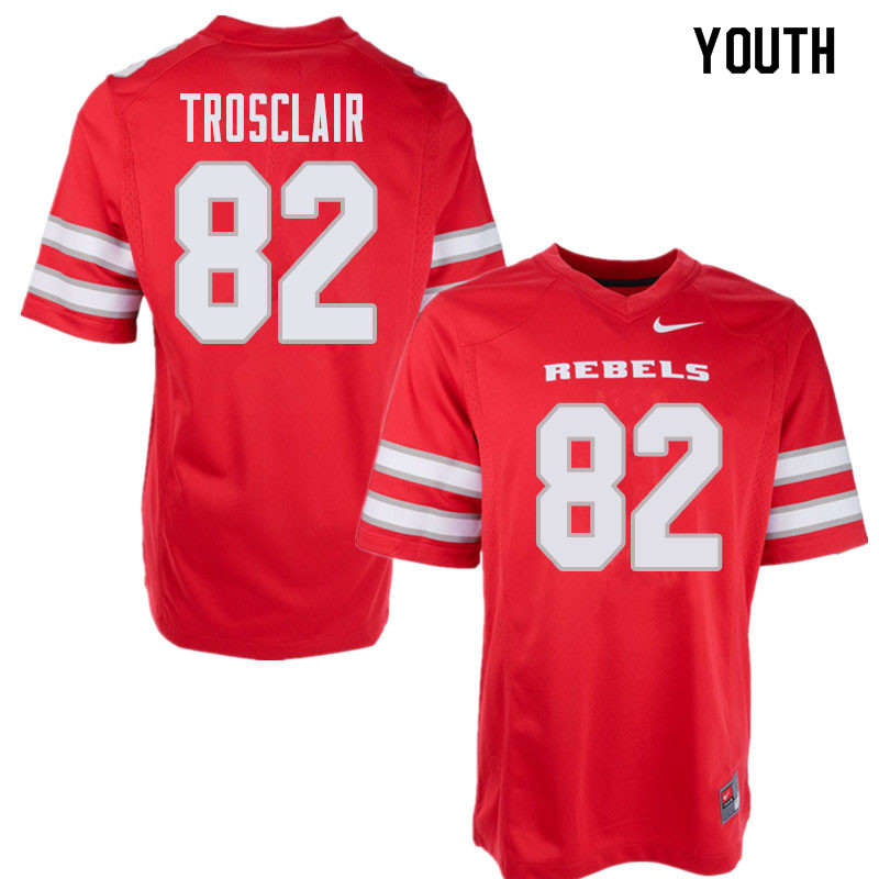 Youth UNLV Rebels #82 Elijah Trosclair College Football Jerseys Sale-Red